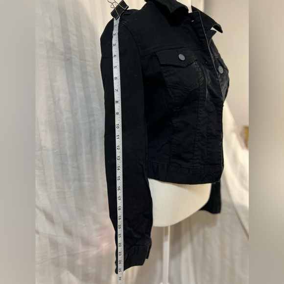 Aeropostale black soft versatile spring summer denim jacket - Picture 4 of 6